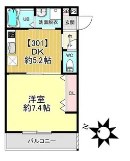 LCLASS亀岡【301号室】の間取り