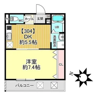 LCLASS亀岡【304号室】の間取り