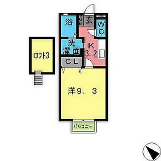 ガルモニア【203号室】の間取り