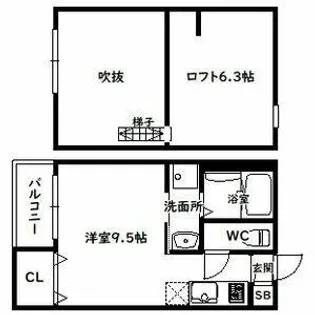 ソレイユ【203号室】の間取り