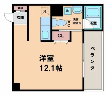 カシェット住吉【4階】の間取り