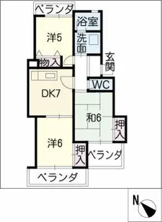 サンファミリア長久手Ⅰ【1階】の間取り