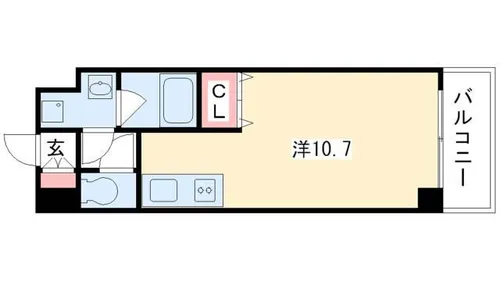 レジディア高岳【0910号室】の間取り