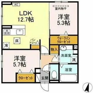 kitotori大森【1階】の間取り