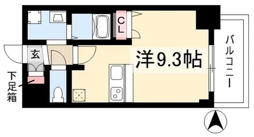 プレサンスSAKAE白川公園【0405号室】の間取り