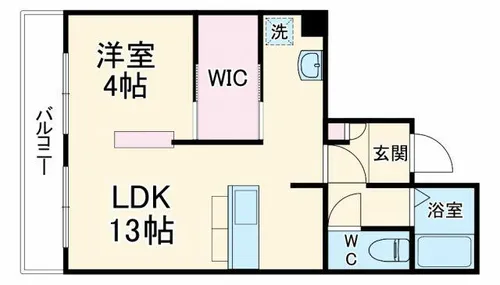 SAMSQUARE四条大宮【4階】の間取り