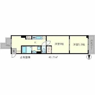 第二下堤谷口マンション【4階】の間取り