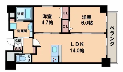 ナチュール天王寺【5階】の間取り