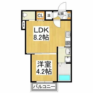 GRANDIR初芝【3階】の間取り