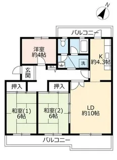 URあかしあ台ハイツ【0130503号室】の間取り