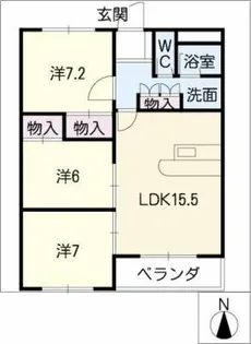 キャメル山の手【1階】の間取り
