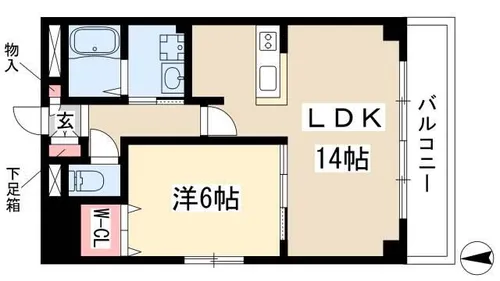 リバーブル檀溪【101号室】の間取り