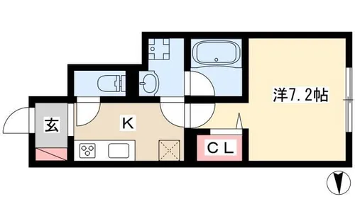 ポートパレス東海通【1階】の間取り