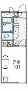 レオパレスレイクさやま【1階】の間取り