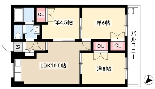 プリミエール平和ヶ丘【2階】の間取り