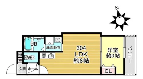 BKB仙石屋敷【304-2号室】の間取り
