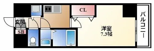 エスリード上前津セレーノ【2階】の間取り