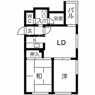 アクシスコート住之江【4階】の間取り