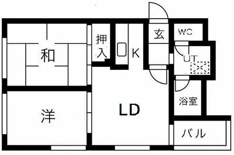 アクシスコート住之江【4階】の間取り