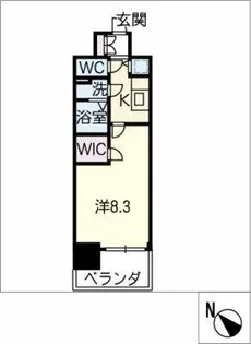 プレサンス栄ライズ【13階】の間取り