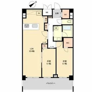 グランルクレ新栄イースト【0902号室】の間取り