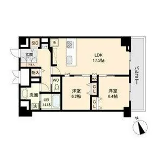 グランルクレ新栄ウエスト【1005号室】の間取り