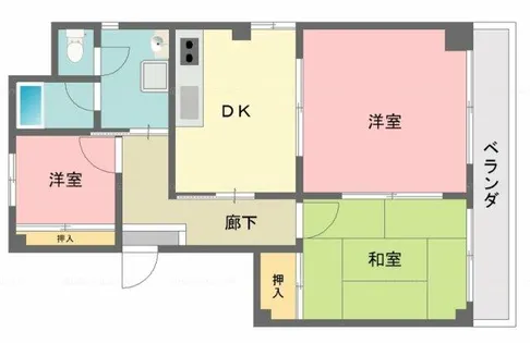 グレースコート青葉丘【2階】の間取り