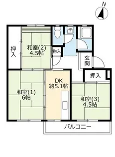 UR有野【A140501号室】の間取り