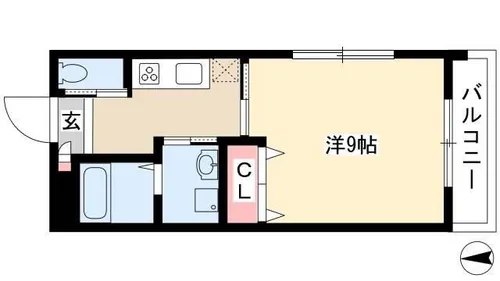 NKビル伏屋【407号室】の間取り