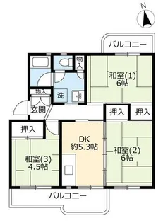 UR落合【3160505号室】の間取り