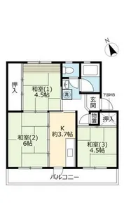 URひよどり台【1080402号室】の間取り