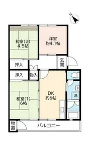 UR新多聞【1640204号室】の間取り
