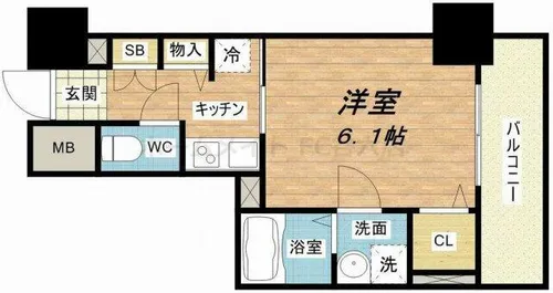 S-RESIDENCE南堀江【13階】の間取り