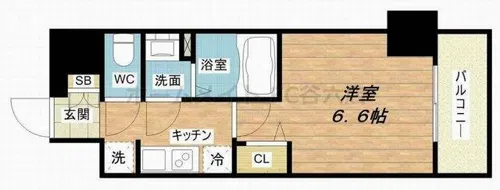 プレサンス梅田Ⅱ【9階】の間取り