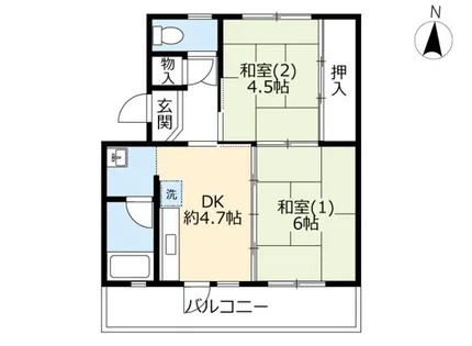 UR新多聞【4040303号室】の間取り