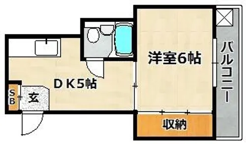 森本グラスビル【402号室】の間取り