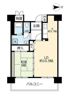URルネシティ西宮津門【0020502号室】の間取り