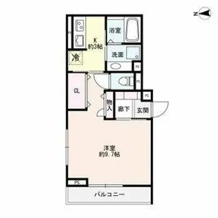 エルミタージュ久後崎【1階】の間取り