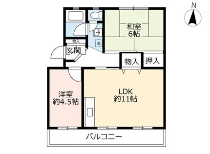 UR落合【3370301号室】の間取り