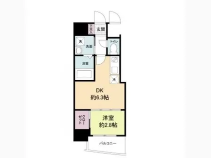 セレニテ夕陽丘EST【9階】の間取り