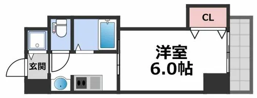 CITY SPIRE布施【6階】の間取り