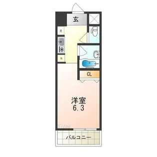 シュプレーム堺【7階】の間取り