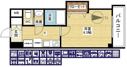 サムティ大阪CITY WEST【9階】の間取り