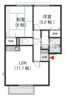 フレンドハイツ足立【1階】の間取り