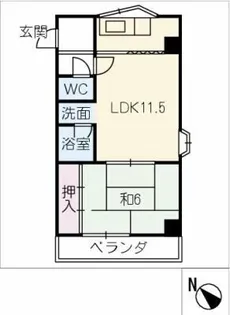 ヴァーチューハウス【2階】の間取り