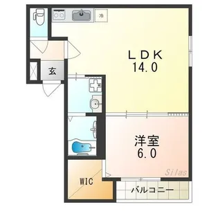 フジパレス堺浜寺石津Ⅱ番館【2階】の間取り