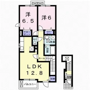 イジュ ヴィア【2階】の間取り