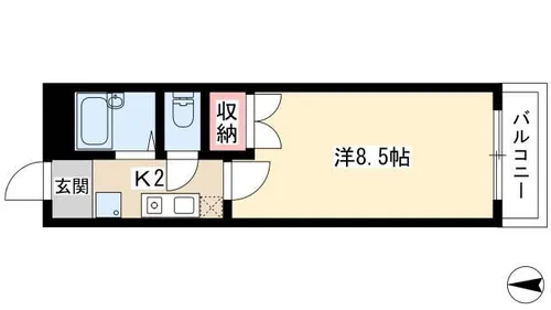 エスポア八田【307号室】の間取り