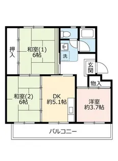 UR男山【A530505号室】の間取り