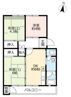 UR新多聞【1550301号室】の間取り